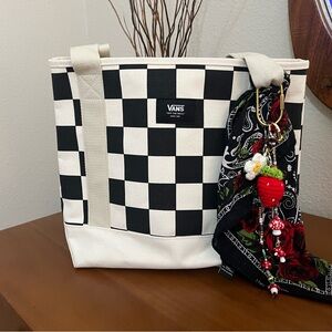 Vans Checkered Tote with Black and White Pattern